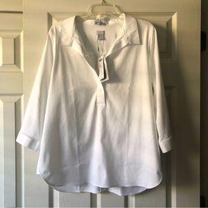 Chicos No Iron Button Back Tunic, size 2 (12, Large) NWT